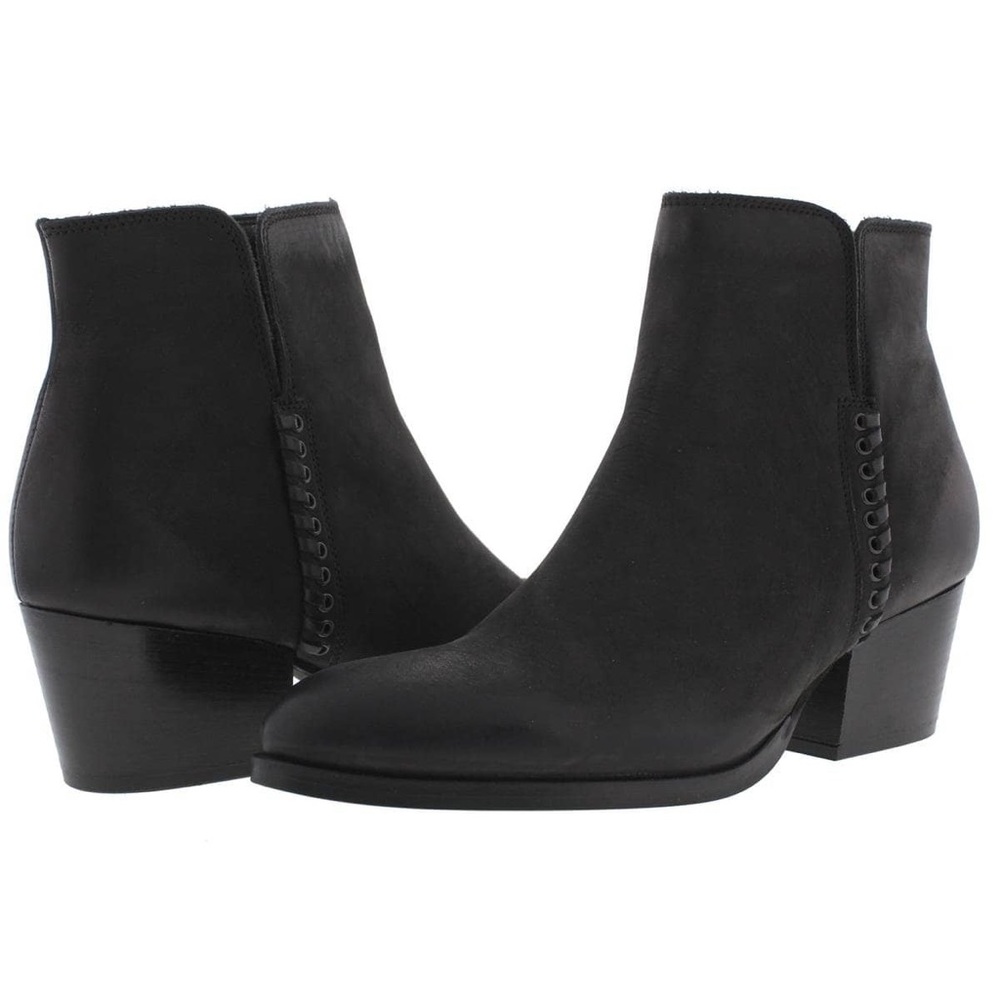Distressed Leather Booties